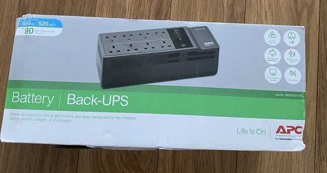 APC by Schneider Electric Back UPS BE850G2-UK Uninterruptable Power Supply APC by Schneider Electric Back UPS BE850G2-UK Uninterruptable Power Supply