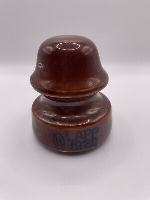 Vintage Ceramic 1929 LAPP Insulator Golden Brown.                  #4