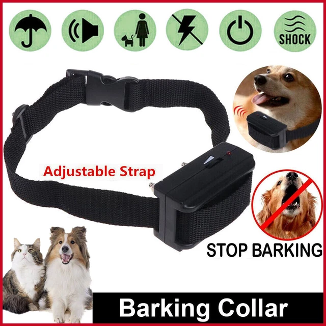 Anti Bark Auto Dog Training Collar Sound & Vibration Stop Barking Rechargeable