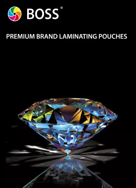 BOSS Premium Laminating Pouches Gloss Matt 150 200 250 350 500 A5 A4 A3 A2 A1 ID
