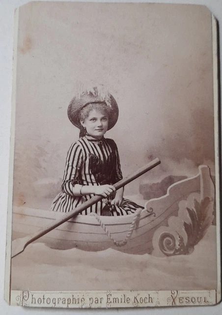Portrait d'une femme cdv Numa Blanc Photographe primitif Paris Albumine