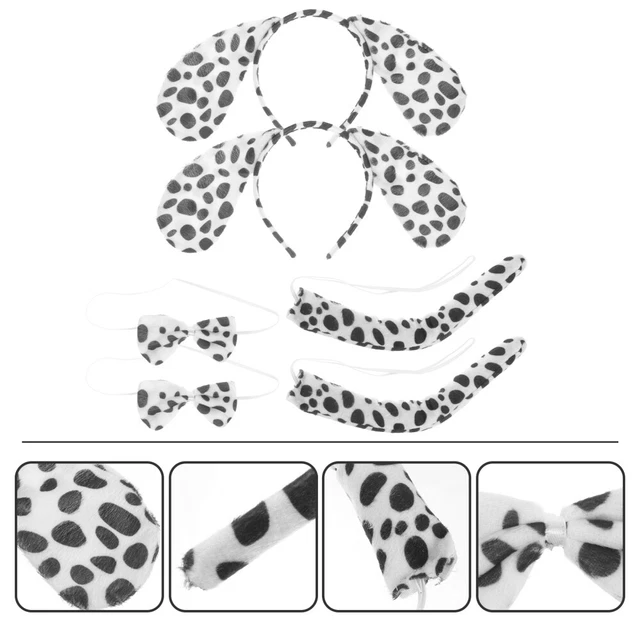 2 Set Halloween Fasce Costumi Cane Per I Bambini Dalmata Cosplay