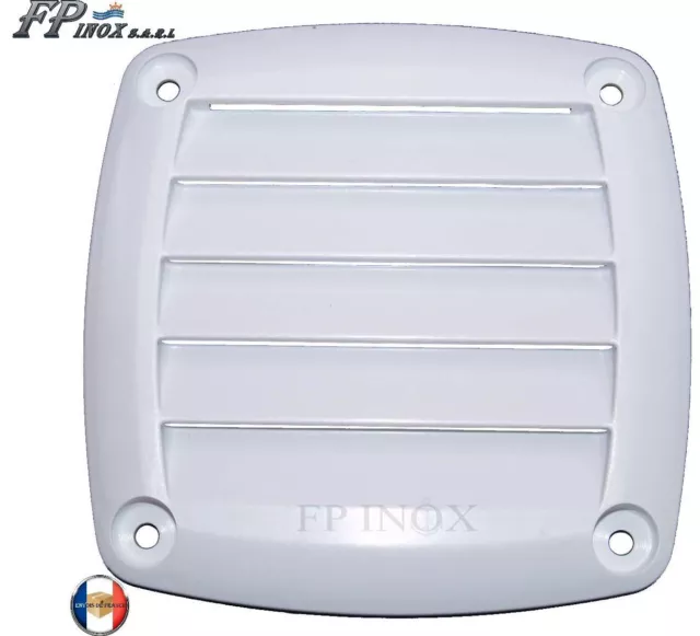 Grille Aération Carrée en Plastique 85 x 85 mm Blanche