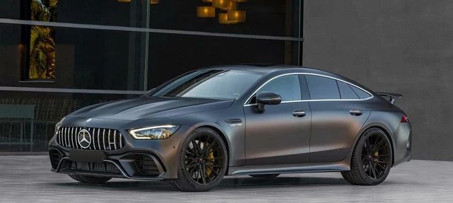 Miniature GT Spirit 1:18 – Mercedes AMG GT Fab Design Areion 2018, Gris Mat, Neuve