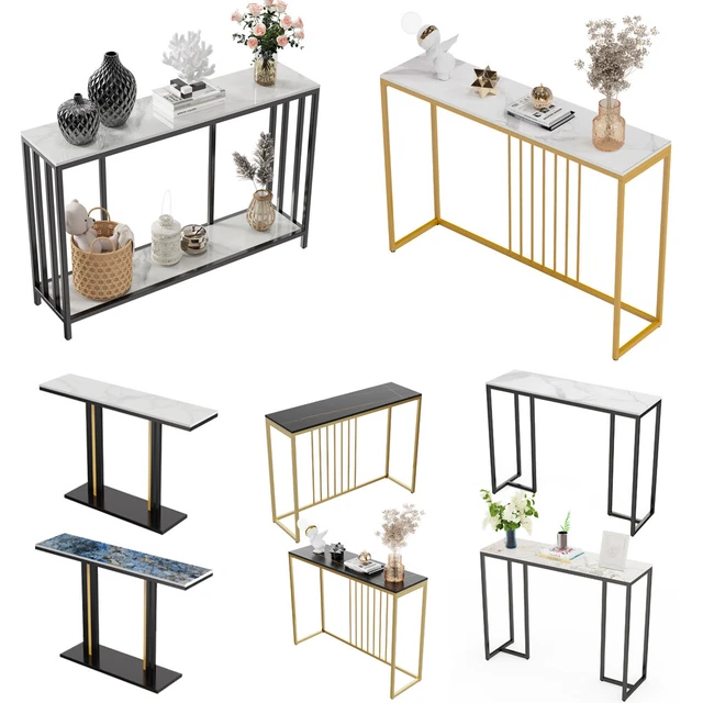 UNHO EXCLUSIVE MARBLE Console Table Ultra Long Entryway Table Narrow