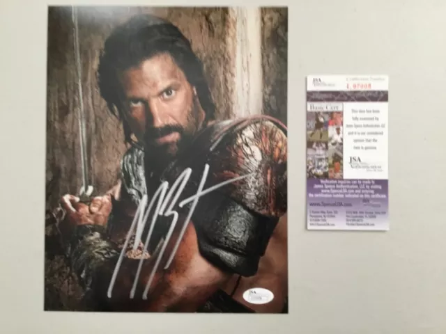 Sexy Manu Bennett Signed 8X10 Color "Spartacus" Photo - JSA (James Spence) COA