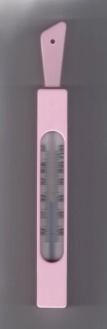 Bade - Thermometer rosa mit Griff, große Skala, für Baby, Kinder, Erwachsene