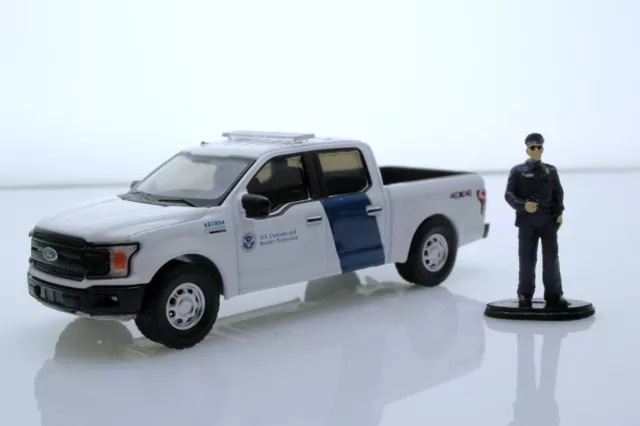 2018 Ford F-150 XLT US Customs & Border Patrol Truck 4x4 1:64 Diecast Model