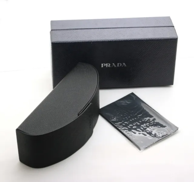 PRADA ® Sunglass Eyeglass Vertical Hard Case + Box +  Cloth etc - Authentic NEW