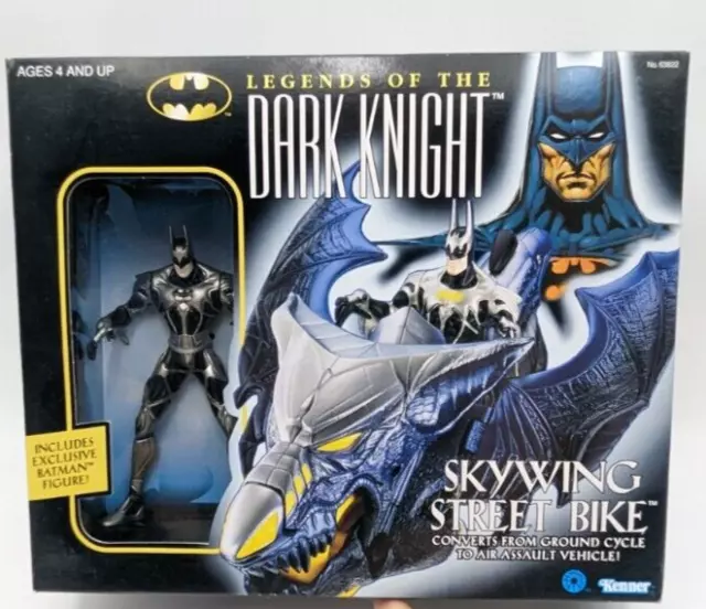 VTG 1996 Kenner Batman Legends of the Dark Knight Skywing Street Bike Sealed NIB