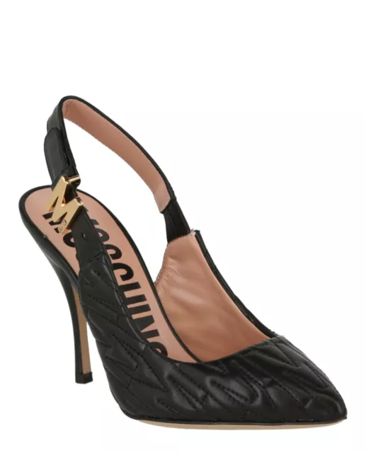 Moschino Womens M-Quilted Slingback Pumps 2