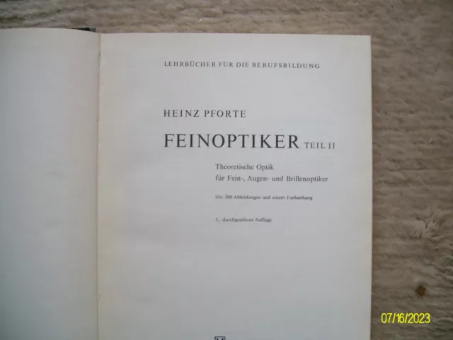 Feinoptiker Teil II von Heinz Pforte 2