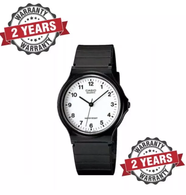NEW Casio Classic Mens & Ladies Casual Black Wrist Watch MQ-24-7BLL- Warranty