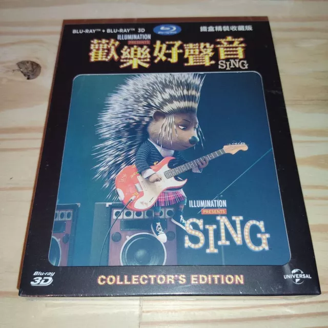 SING 3D STEELBOOK [Blu-ray 3D + 2D] - (Collector's Edition) - RARE - NEUF
