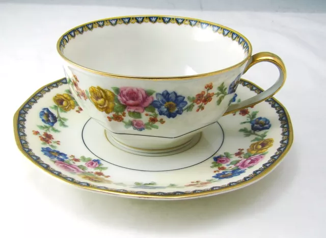 Theodore Haviland Limoges France Cheverny Tasse & Untertasse Set (S) Fleabite