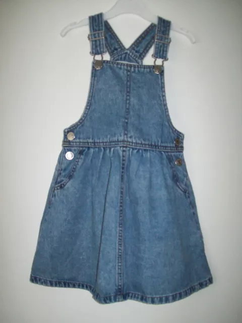 Dungaree dress Skirt Stretch Denim Blue Girls Age 8 10 12 14 16