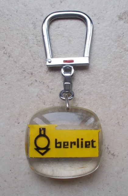 Porte-clés Vintage DS 58, Pub Citroën, France, Années 1960, Plastique Jaune
