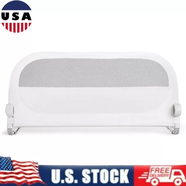 Sleep Bed Rail Fits Twin Full Queen Size Mattresses Push Button Hinge Folds Down