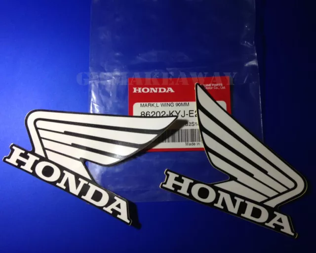 Honda wing Logo Vinyl Decal Car Truck Window Sticker Motorcycle 90MM White Black
