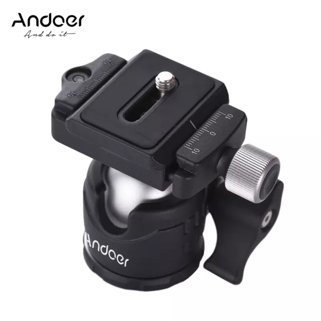 Mini Tabletop 360 Degree Video Tripod Ballhead Mount for DSLR Camera Andoer Q2L6