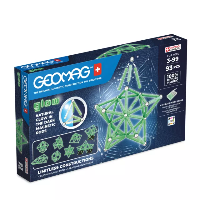 Geomag Glow Recycled costruzioni magnetiche per bambini 93 pezzi magneti bambini