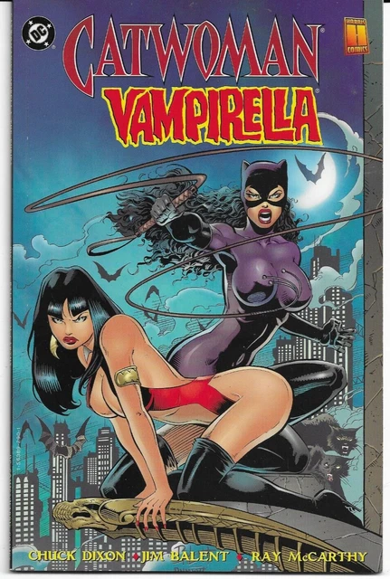 CATWOMAN / VAMPIRELLA: The Furies (1997) 1st EDITION TRADE PAPERBACK~ JIM BALENT
