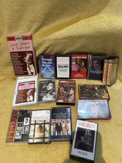 Bundle (14) Cassettes Various Artists/genres Job Lot Aled Jones Natalie Cole