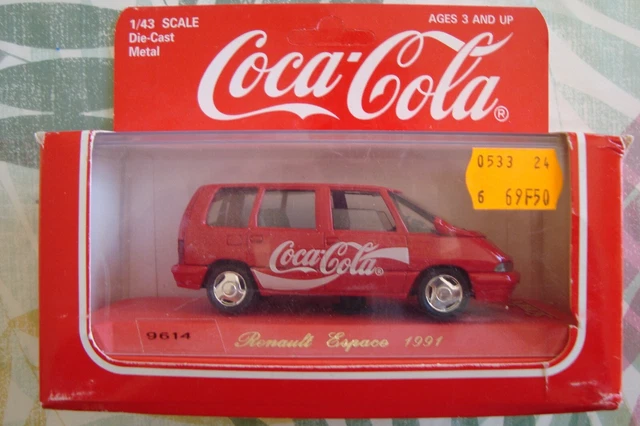 Voiture Miniature Renault Espace Coca-Cola 1991 - Solido 1/43 - Occasion