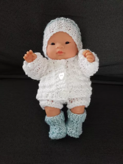 Hand Knitted Dolls Clothes For 8 Inch 20 Cm Chubby Berenguer Or Miniland
