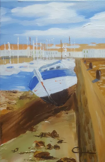 Tableau original de Caillon 24X16 port ile de ré