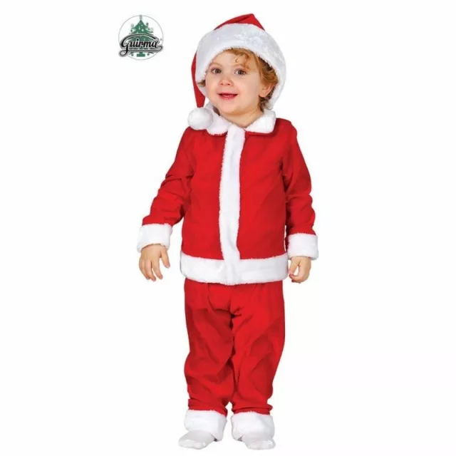 Costume Babbo Natale Carnevale Vestito Guirma Bambino Christmas Neonato