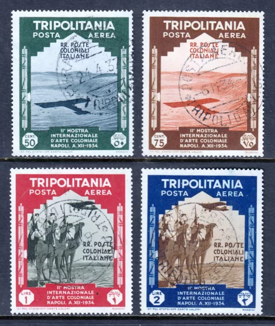 Tripolitania — Scott C44//C48— 1934 Colonial Art Airmails  — Used — Scv $96.00