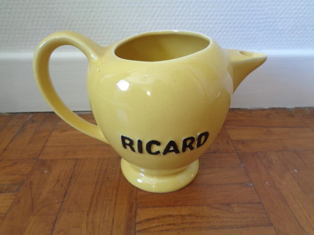Cruche Publicitaire Ricard Jaune - Collection - Grès Céramique - Occasion