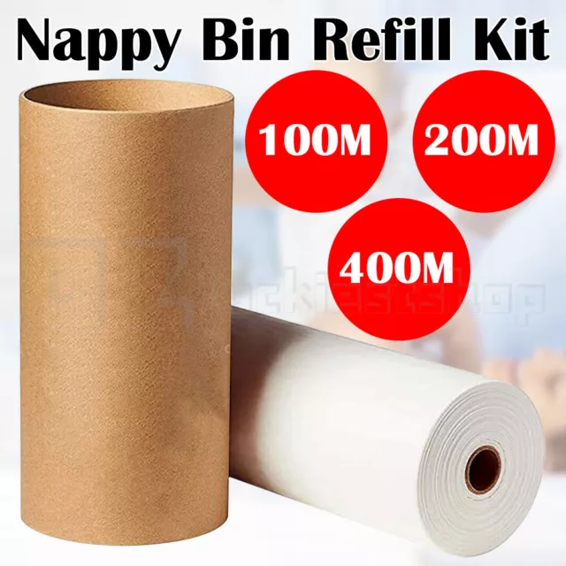 400M Nappy Bin Refill Kit Liner Film Compatible With For Tommee Tippee Sangenic~