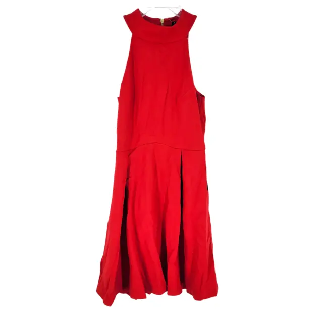 Felicity & Coco Red Fit Flare Dress Women's Small NWT Cut out Sleeveless