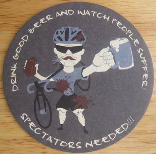 RED SHEDMAN FARM BREWERY CYCLOCROSS BIKE RACE Beer COASTER, Mat Mt Airy MARYLAND
