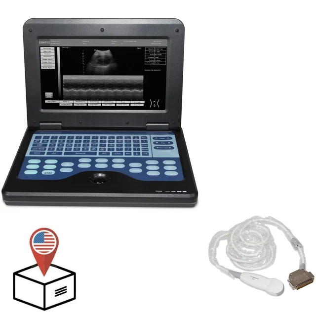 CMS600P2 Portable Laptop Ultrasound Scanner Machine USA Stock + Cardiac probe