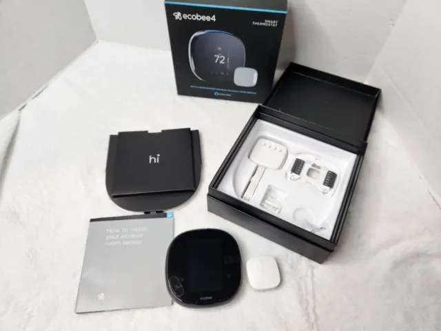 Ecobee ecobee4 Smart Programmable Thermostat WiFi w/Alexa - Black (EB-STATE4-01)