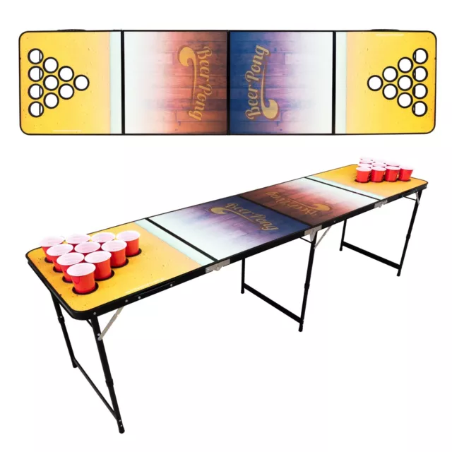 UNIQUE BEER PONG TABLE - Red and Blue | Party Drinking Game Top Quality 240cm