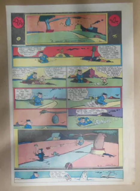 Krazy Kat Sunday Page by George Herriman from 2/11/1940 Size: 11 x 15 inch Rare!