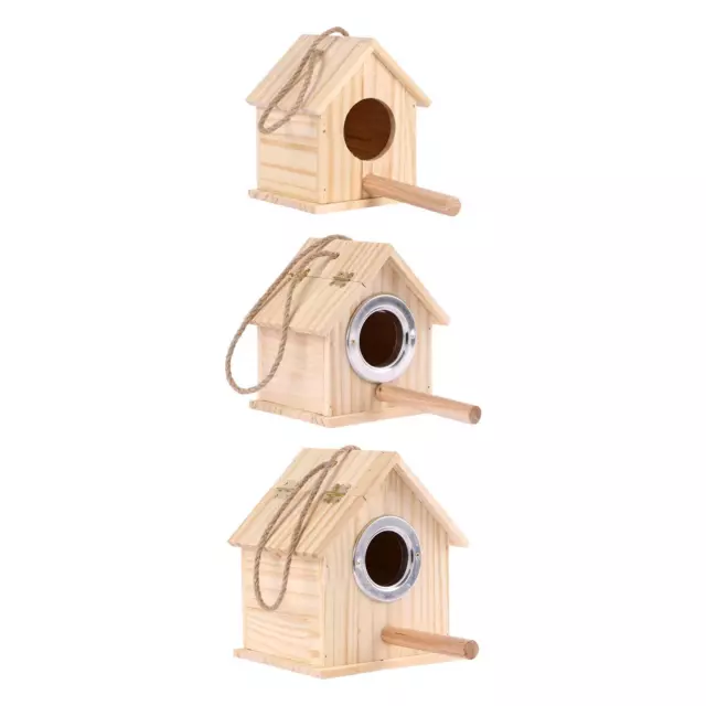 Maison d'oiseau en bois nichoir décoratif chalet nichoir suspendu pour  de