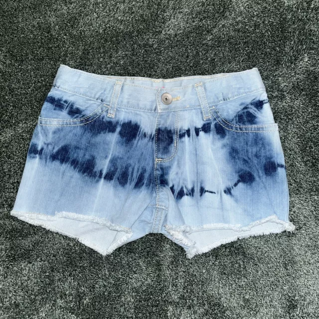 Girls Blue Tie Dye Denim Shortie Shorts Children’s Place Size 6