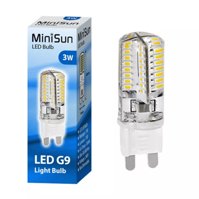 10er Pack LED Glühbirnen G9 3W Warmweiß Hochleistungs Energiesparlampen Glühbirne