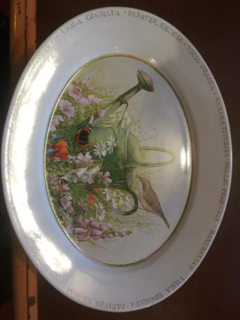 14" Oval Serving Platter Wildflower Meadow Marjolein Bastin - HallMark