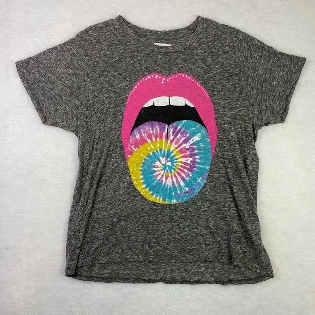 Women's Lauren Moshi Short Sleeve Gray Graphic Tee Size MEDIUM T-Shirt Women's Lauren Moshi Short Sleeve Gray Graphic Tee Size MEDIUM T-Shirt