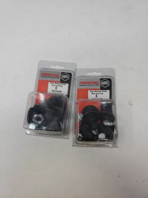 Lot Of 2 Herschel B55-0340D Disc Mower Knife Bolt And Nut