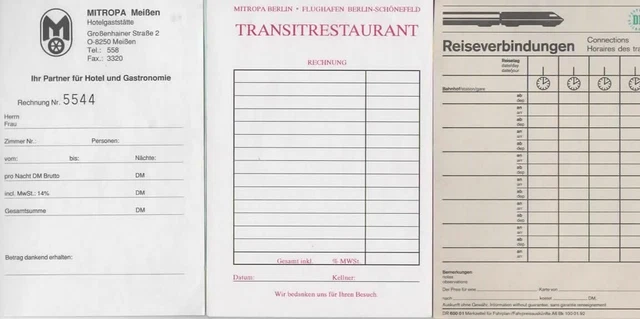 MITROPA TRANSITRESTAURANT REISEVERBINDUNGEN DR DDR Flughafen Airport ...