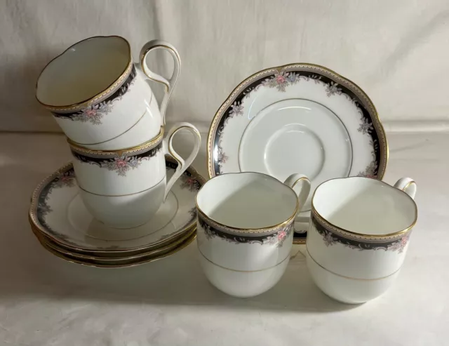 4 Noritake Palais Royal Cups And Saucers 4 Noritake Palais Royal Cups And Saucers