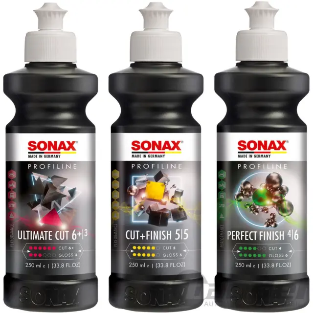 SONAX PROFILINE POLITUREN SET 3-tlg. 250ml ULTIMATECUT CUT&FINISH PERFECTFINISH