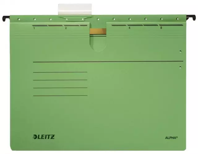 LEITZ ALPHA Hängehefter, A4, kaufmännische Heftung, grün